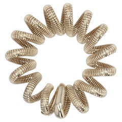 Bracelet tubogas moderne en forme de spirale en vermeil