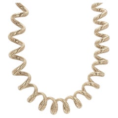 Moderne Spiral-Tubogas-Halskette aus Vermeil