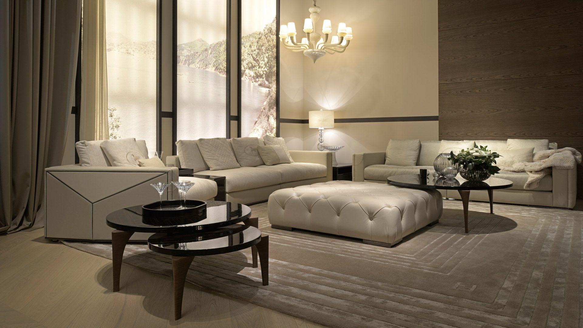 Modern Versailles Sofa Cream Leather Handmade in Italy by Fendi

Plaza Versailles Materials
Frame: Wood padded with Polyurethane and Fiberfill
Seat: Interwoven elastic belts; cushion in down feather and Polyurethane and Fiberfill
Back+Backrest