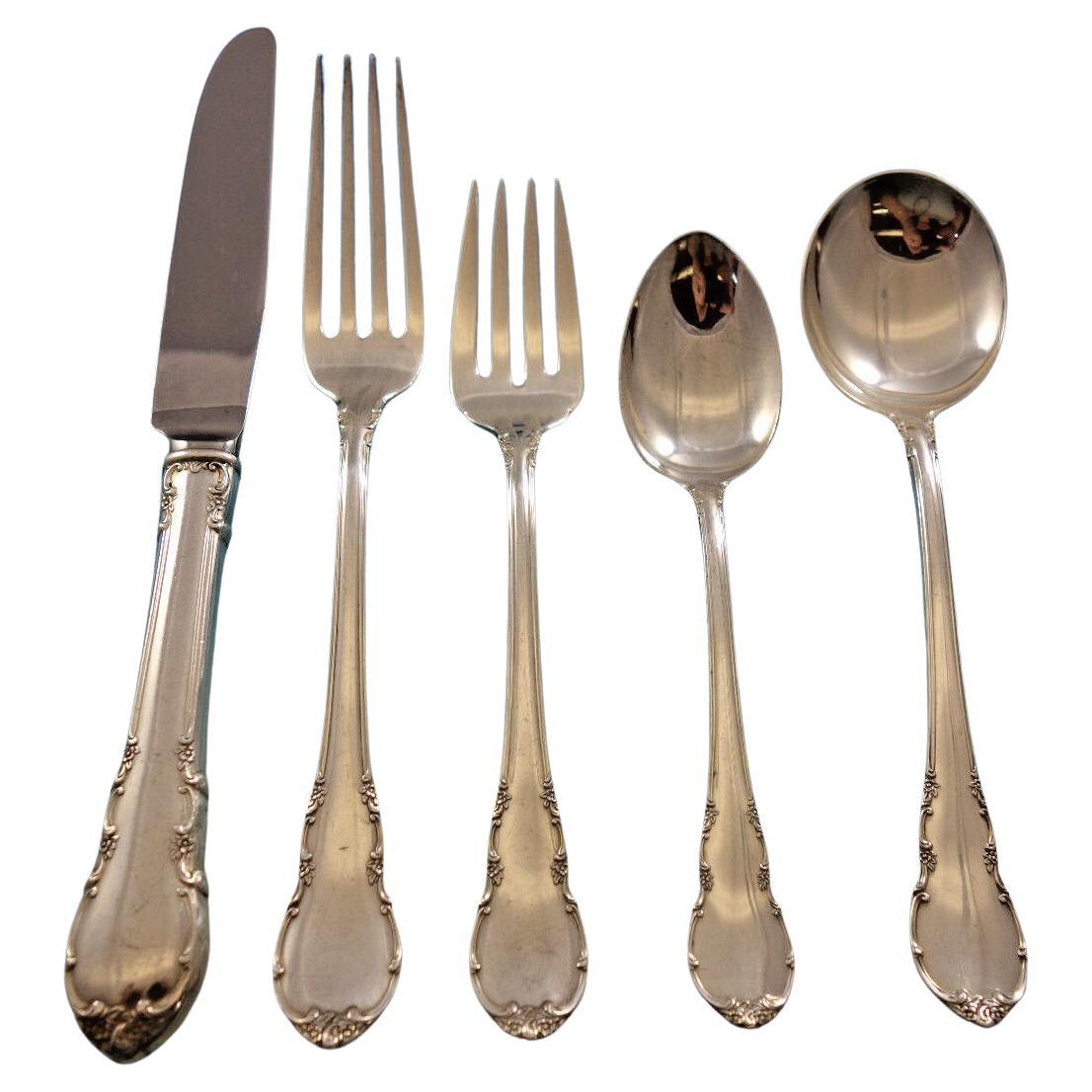 Modern Victorian by Lunt Sterling Silver Flatware Set for 6 Service 30 pieces
