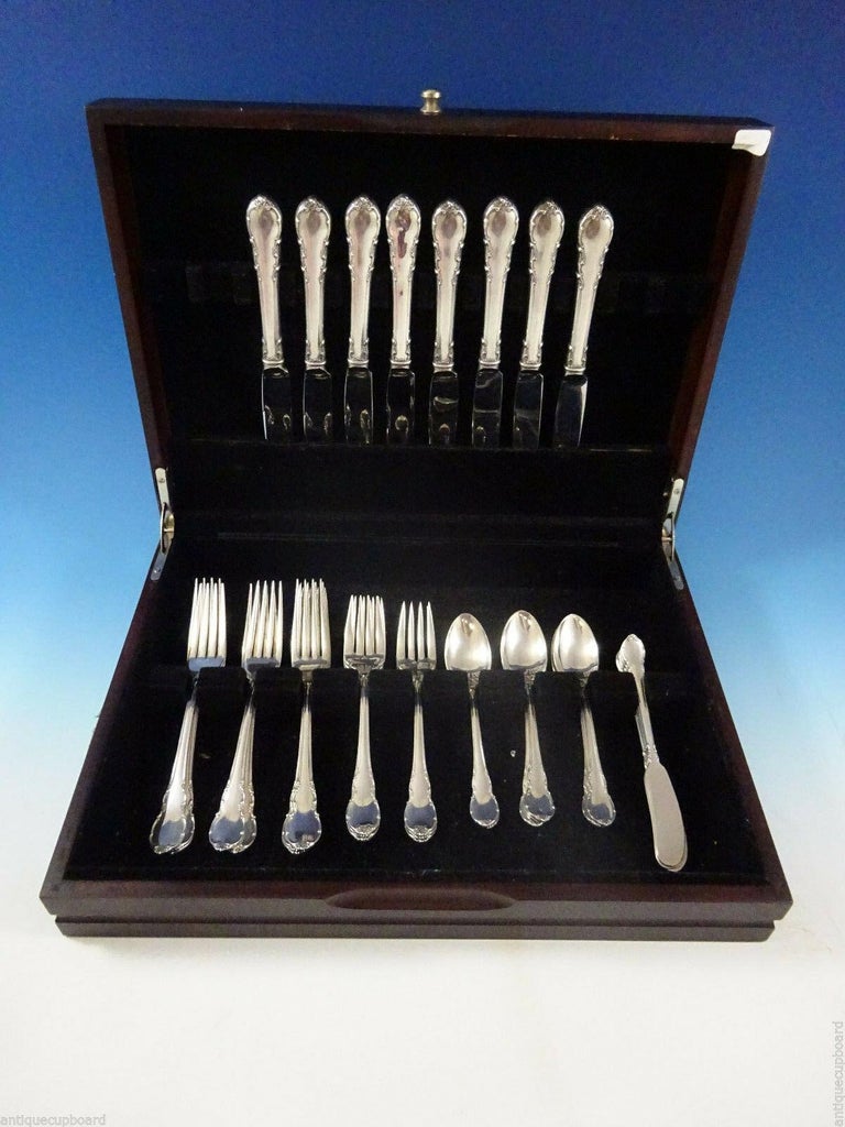Modern Victorian by Lunt Sterling Silver Flatware Set for 8 Service 40