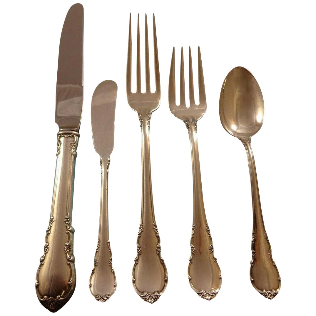 Modern Victorian by Lunt Sterling Silver Flatware Set for 8 Service 40 Pieces For Sale