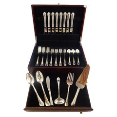 Modern Victorian by Lunt Sterling Silver Flatware Set For 8 Service 46 Pieces