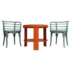 Modern Viennese Set Thonet B 246 Chairs & T 142 Table by Josef Frank, 1930s