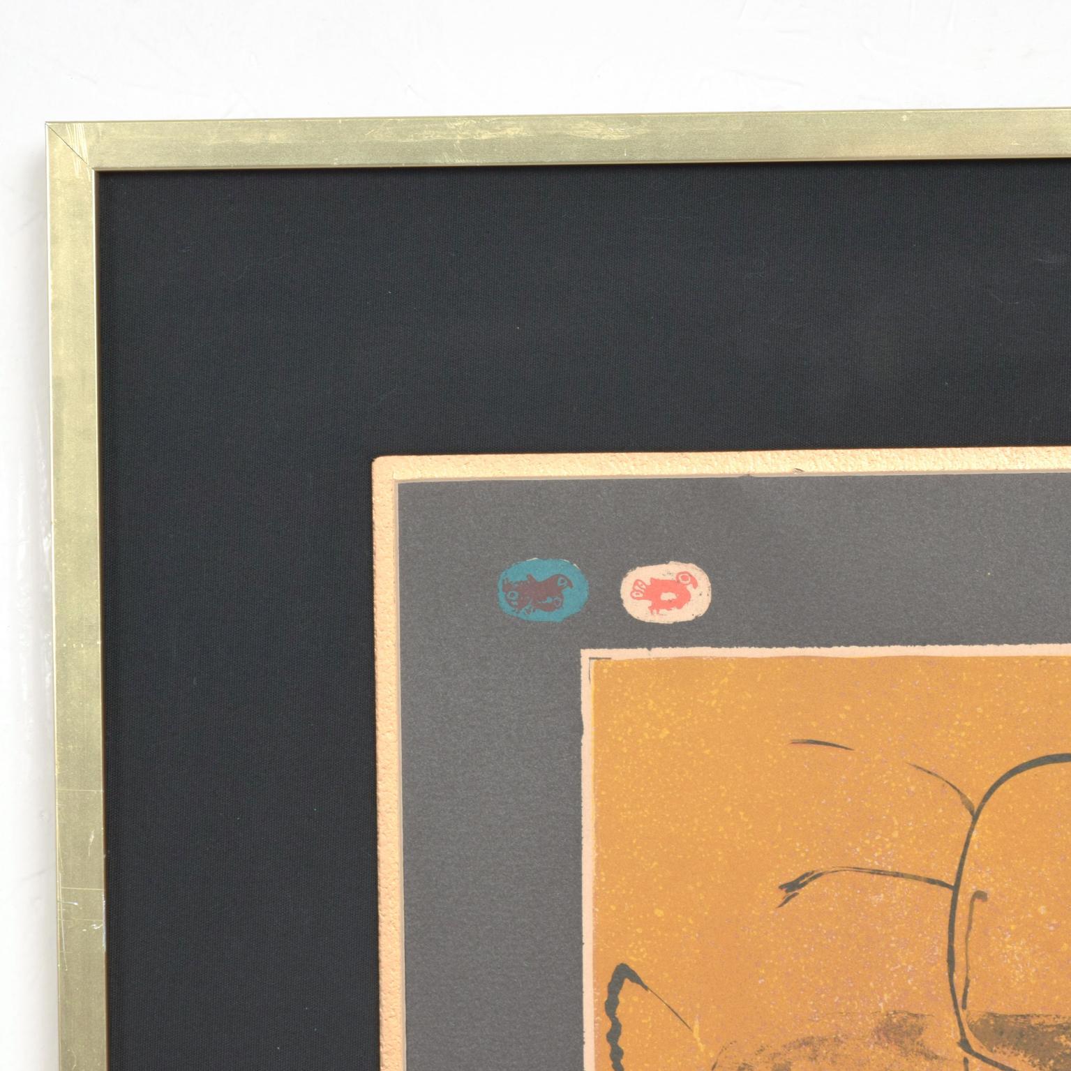 AMBIANIC presenta
Bella natura morta francese vietnamita Litografia originale a colori di Hoi Lebadang
Certificato di autenticità. Firmato a matita.
Incorniciato senza vetro.
26,75 L x 33,75 A x 1,5 P, D.D. Art. 19 L x 26 H.
Condizioni originali