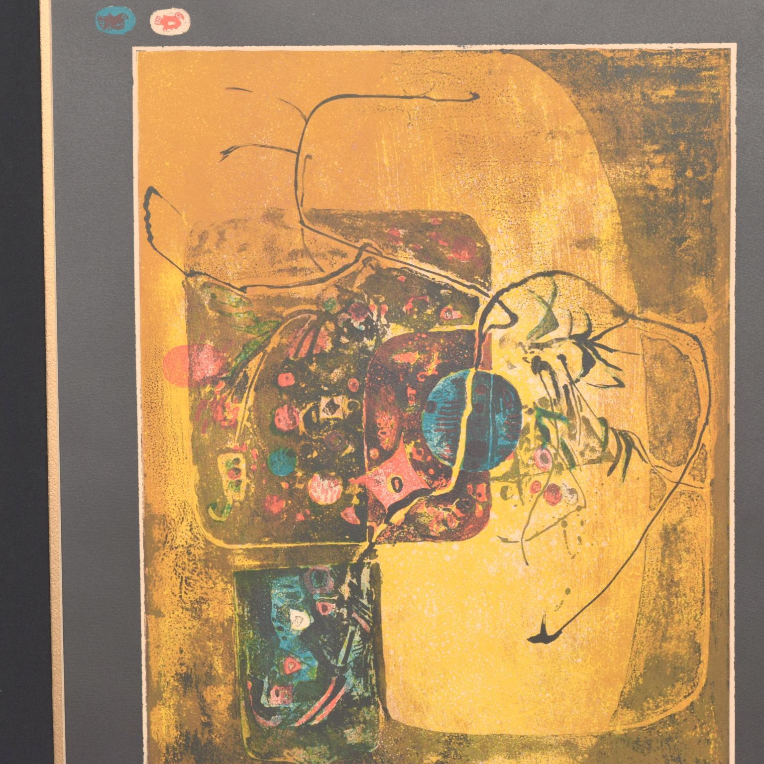 Late 20th Century Modern Vietnamese French Still Life Original Lithograph by Hoi Lebadang