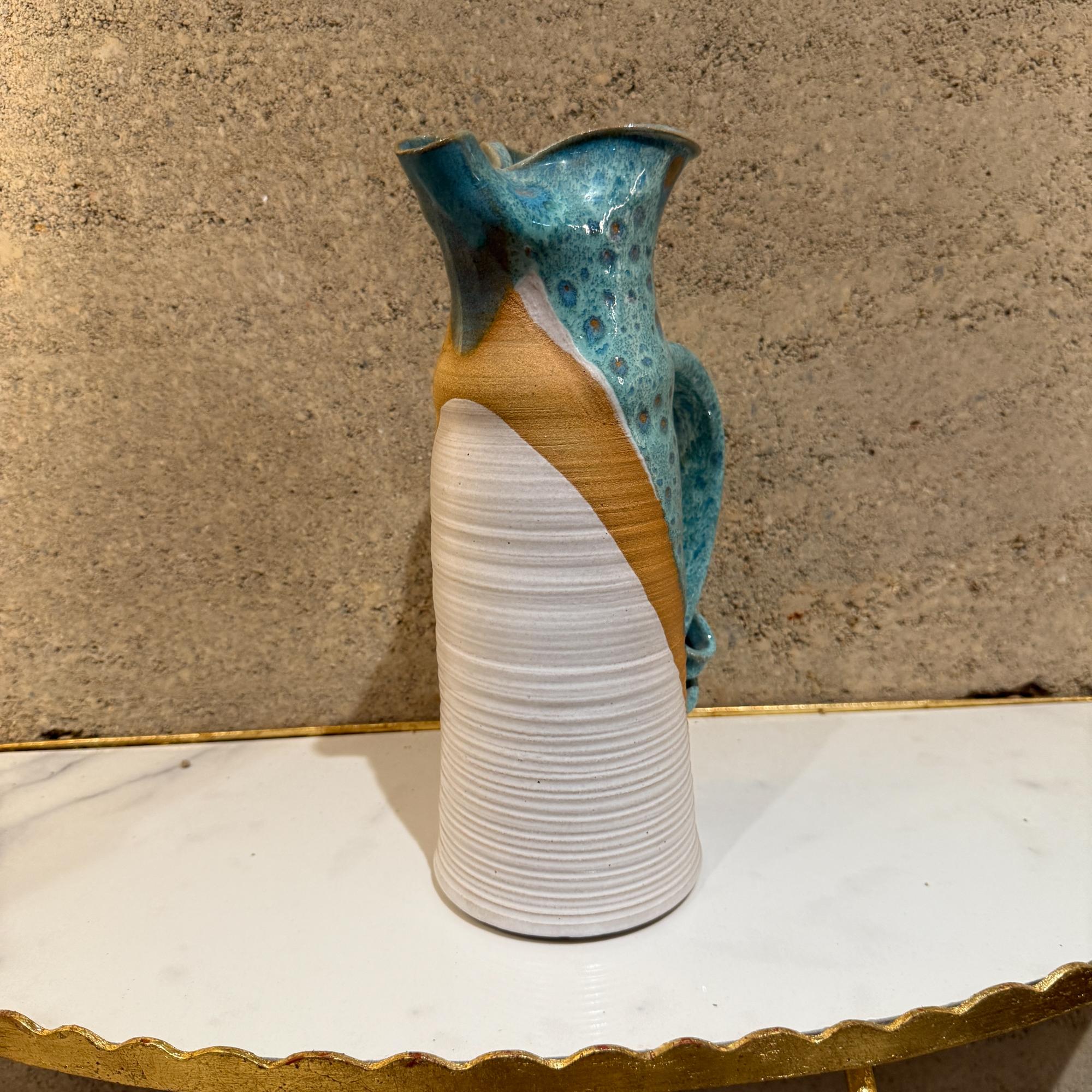 Modern Vintage Alan Snider Pottery Pitcher Hand/Wheel Thrown Earthware (Organische Moderne) im Angebot