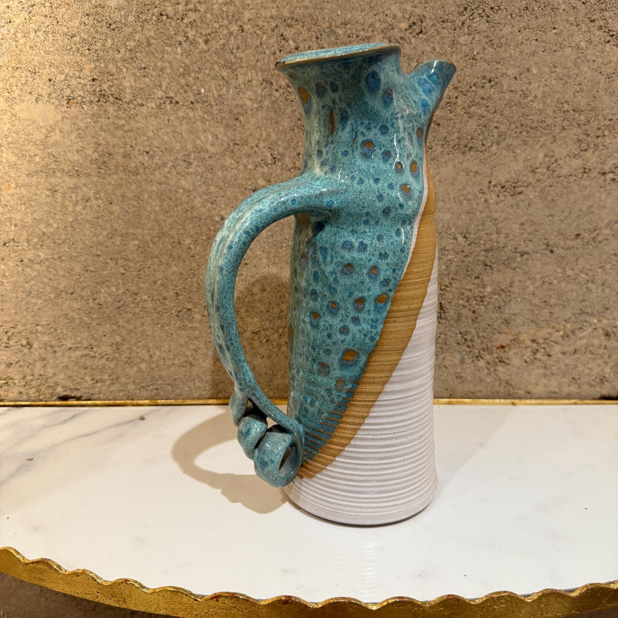 Modern Vintage Alan Snider Pottery Pitcher Hand/Wheel Thrown Earthware im Zustand „Gut“ im Angebot in Chula Vista, CA