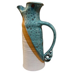 Modern Vintage Alan Snider Pottery Pitcher Hand/Wheel Thrown Earthware