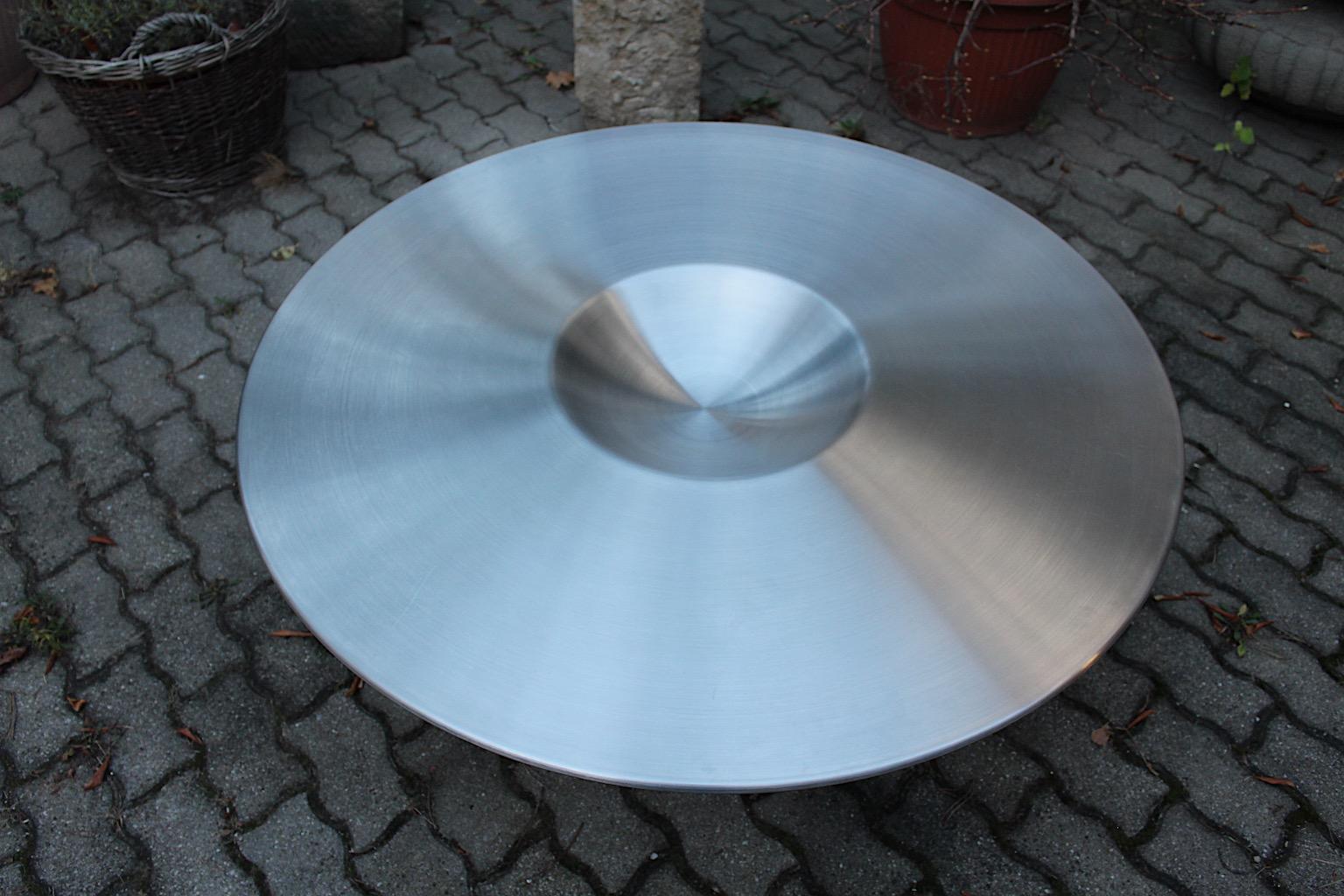 Modern Vintage Aluminum Stainless Steel Coffee Table Yasuhiro Shito, 2002, Italy For Sale 5