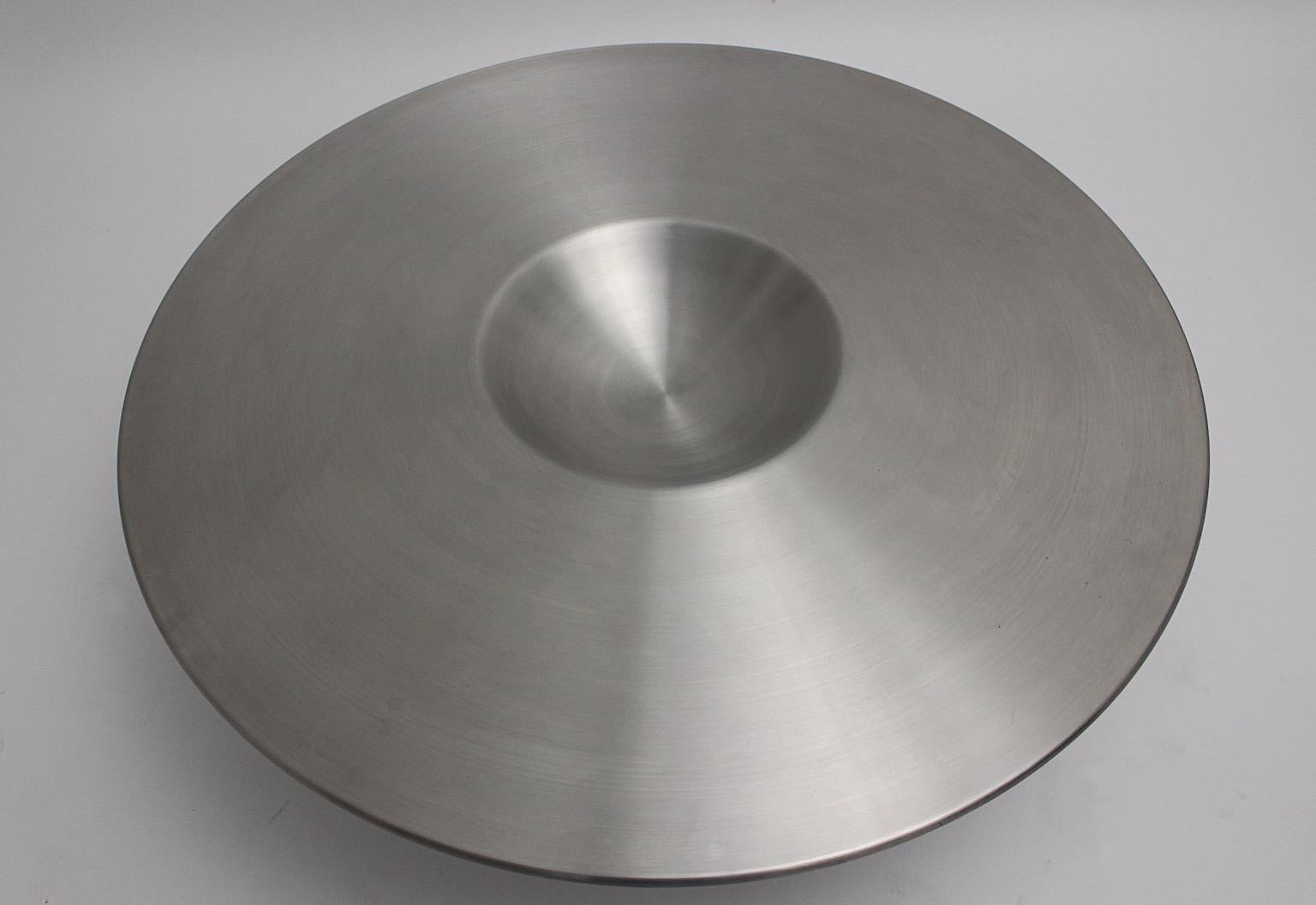 Modern Vintage Aluminum Stainless Steel Coffee Table Yasuhiro Shito, 2002, Italy For Sale 2