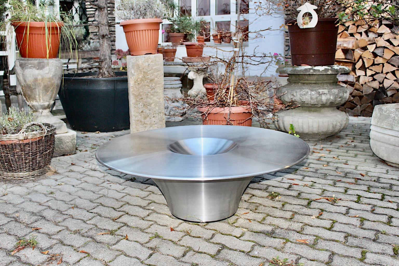Modern Vintage Aluminum Stainless Steel Coffee Table Yasuhiro Shito, 2002, Italy For Sale 4