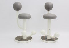 Modern Vintage Bar Stools Pair Duo Grey Peter Opsvik for Stokke 1985