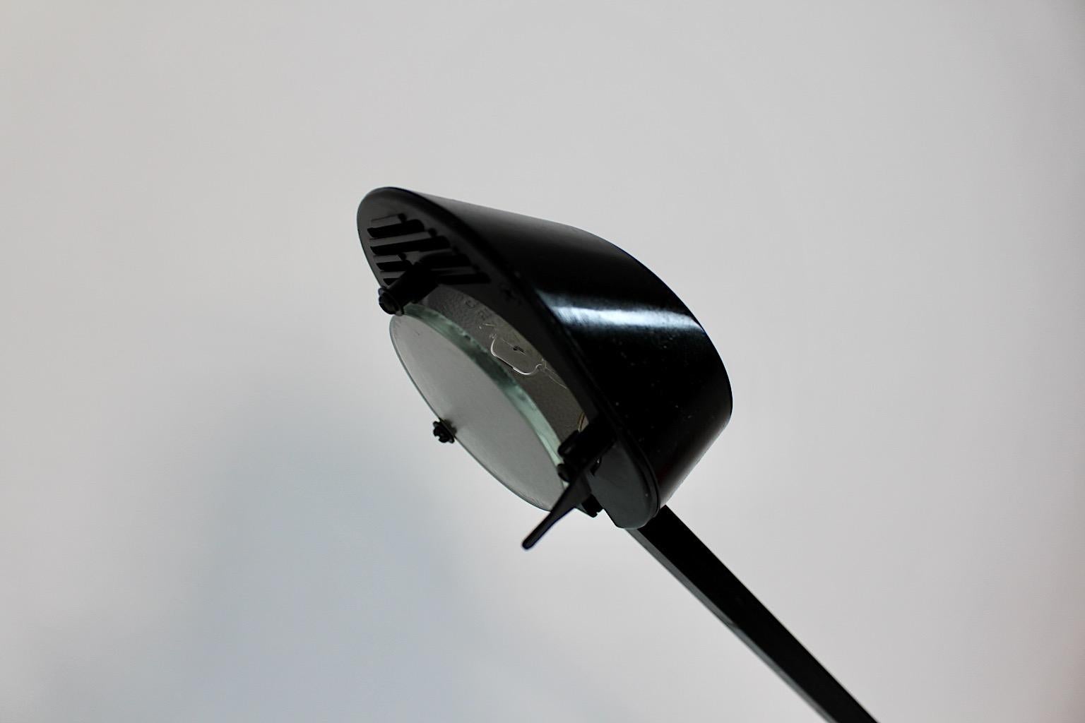 Lampada da tavolo moderna vintage nera Rodolfo Bonetto anni '80 Italia in vendita 8
