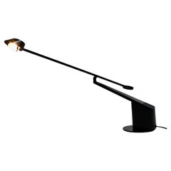 Modern Vintage Black Table Lamp Desk Lamp Rodolfo Bonetto 1980s Italy