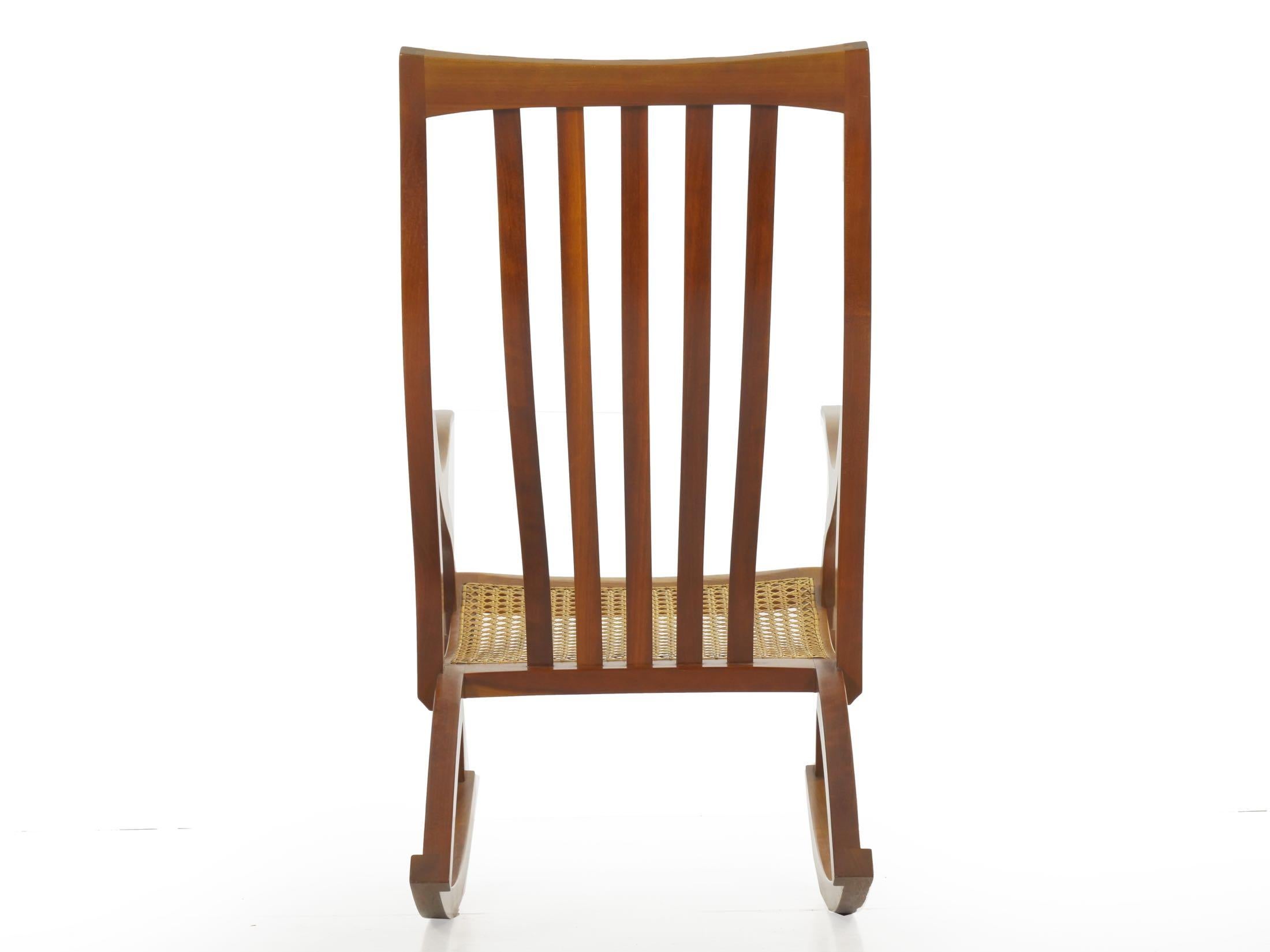 Modern Vintage Dovetailed Cherrywood Rocking Armchair 3