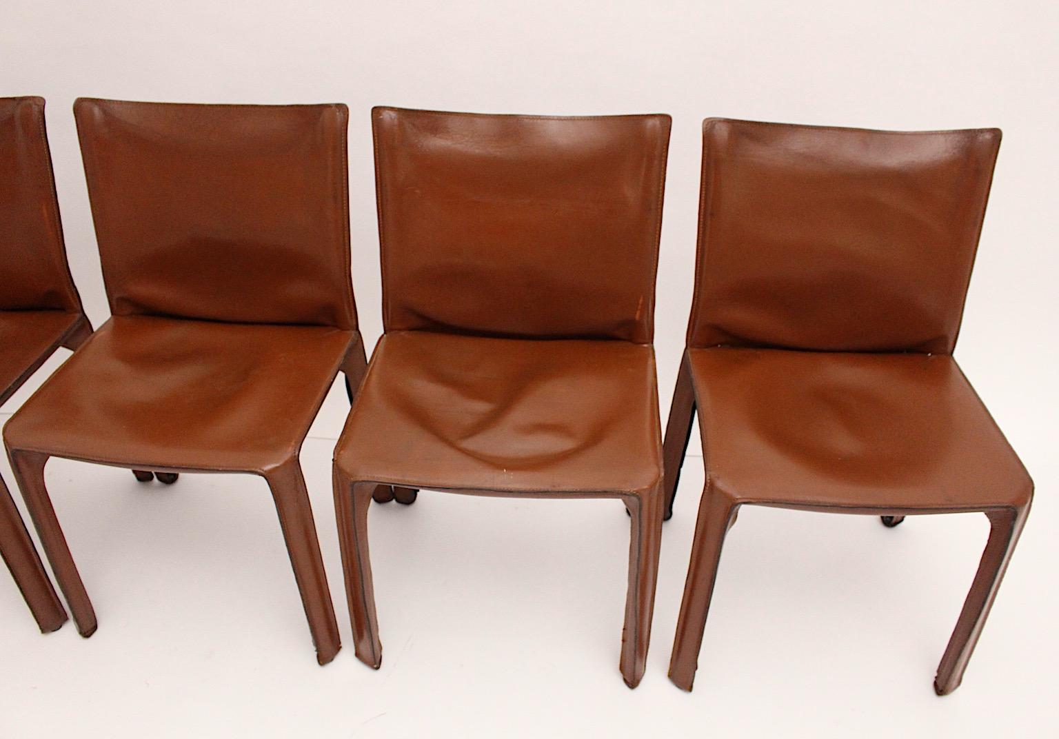 vintage leather dining chairs