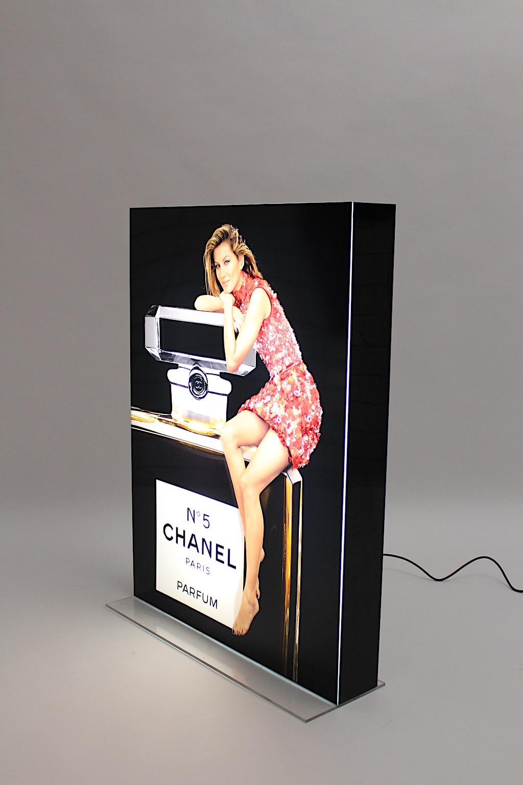 French Modern Floor Lamp Advertising Display Light Parfum Chanel No 5 France For Sale