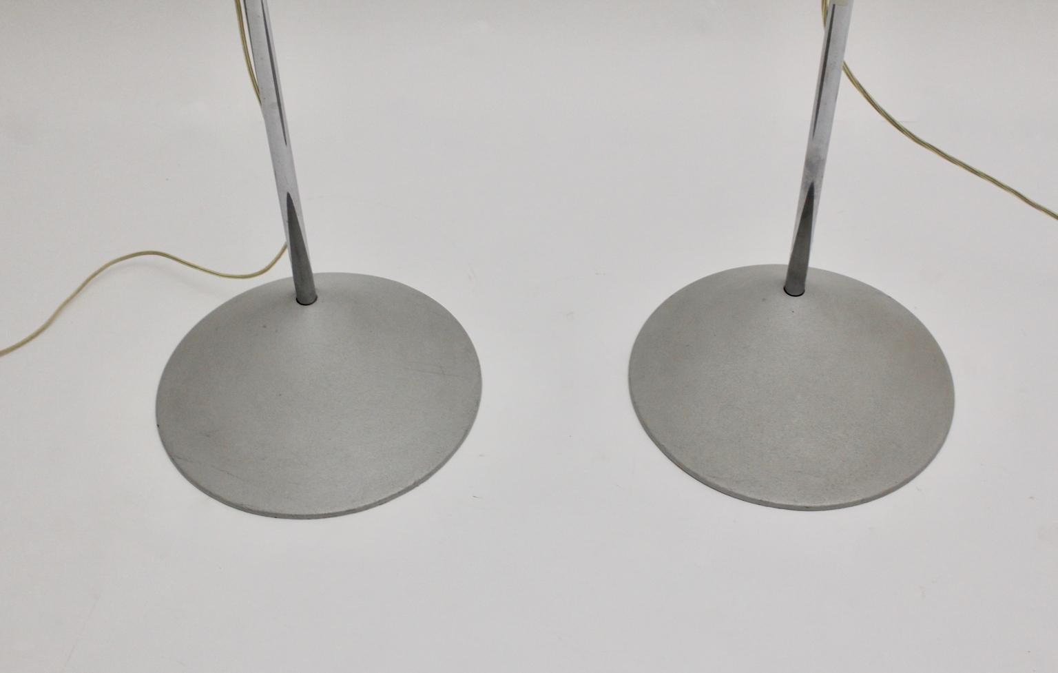 Modern Vintage Grey Floor Lamps Duna Mario Barbaglia Marco Colombo 1980s Italy For Sale 3