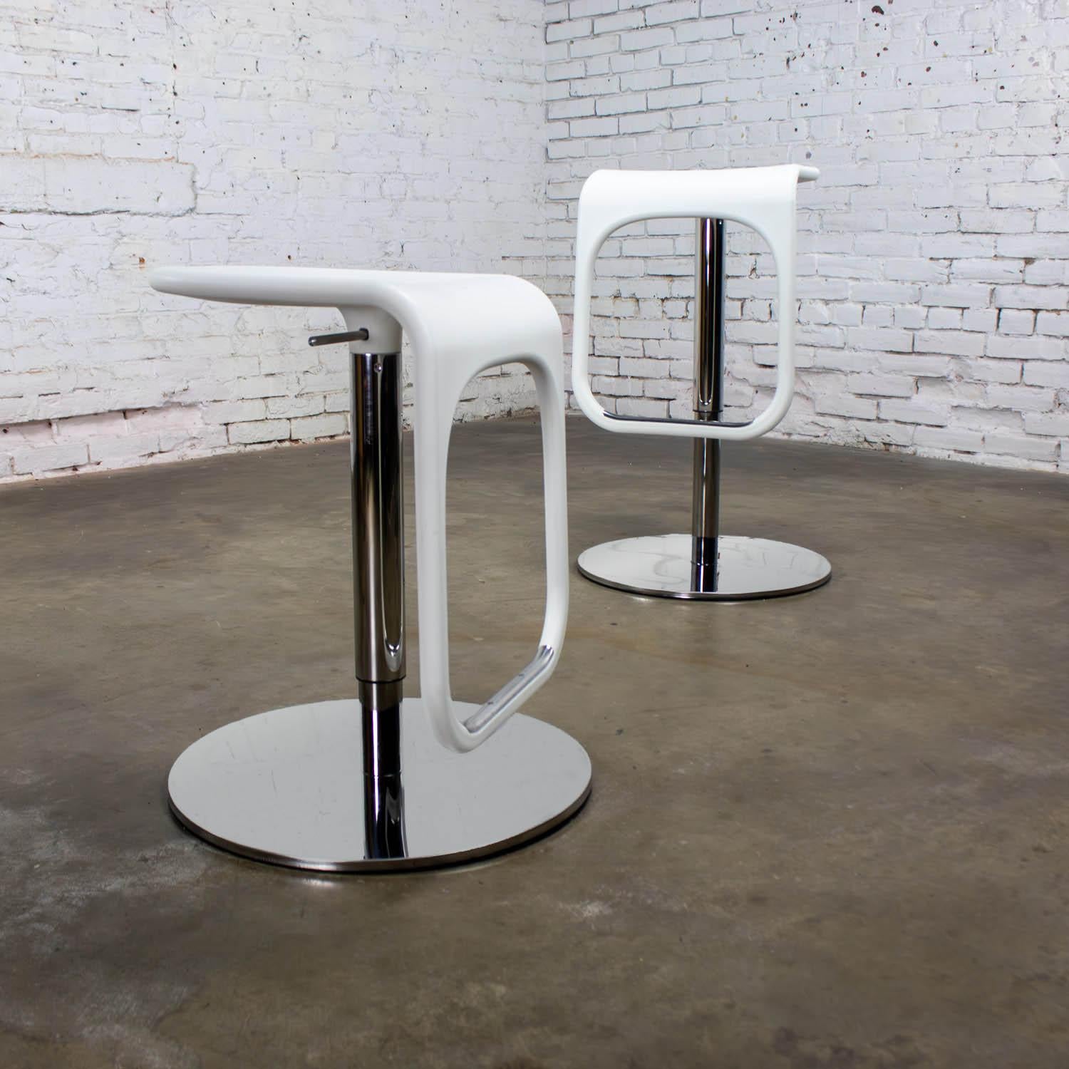 Paire de tabourets de bar modernes vintage IKEA Urban fabriqués en Italie par Carl Ojerstam en vente 3