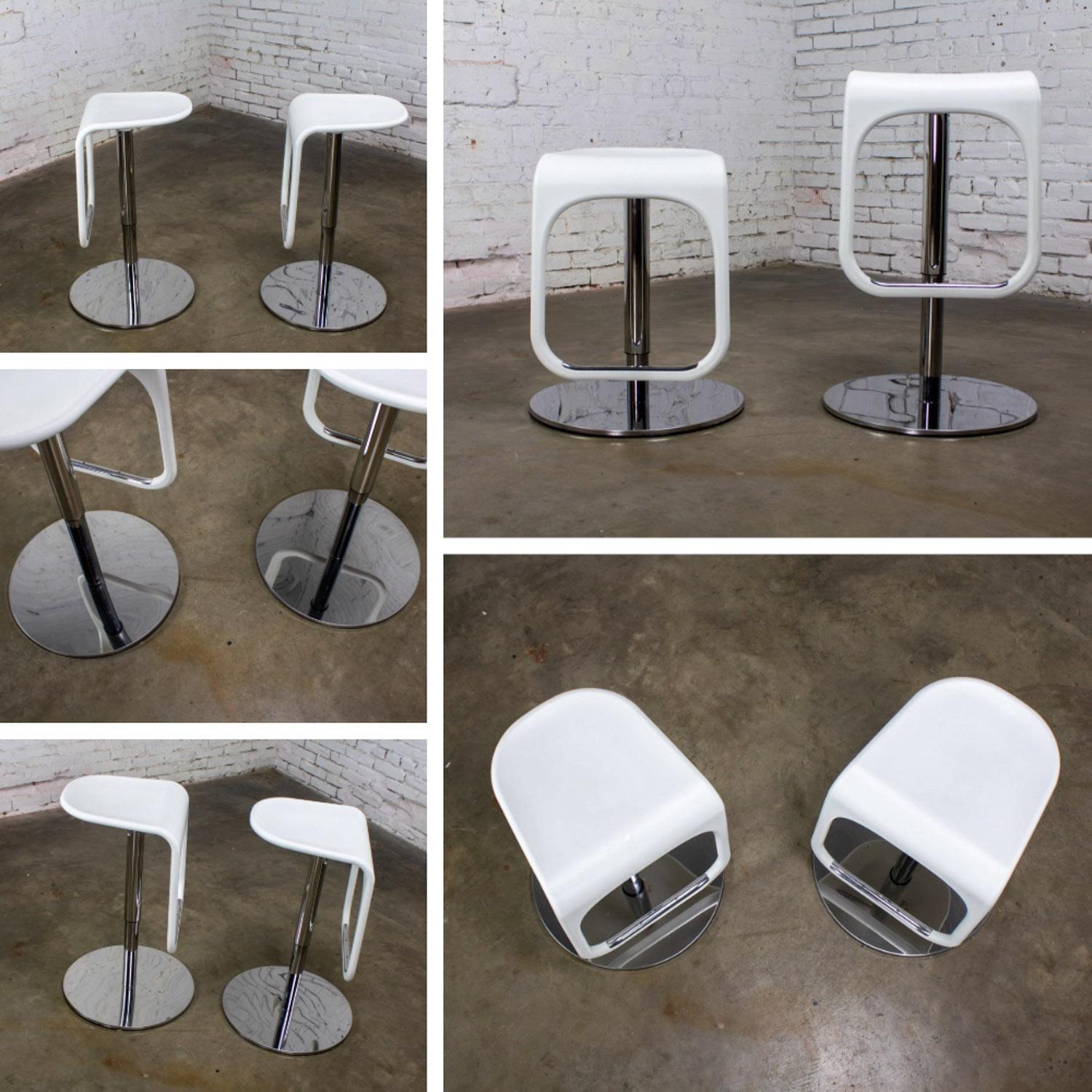 Paire de tabourets de bar modernes vintage IKEA Urban fabriqués en Italie par Carl Ojerstam en vente 8