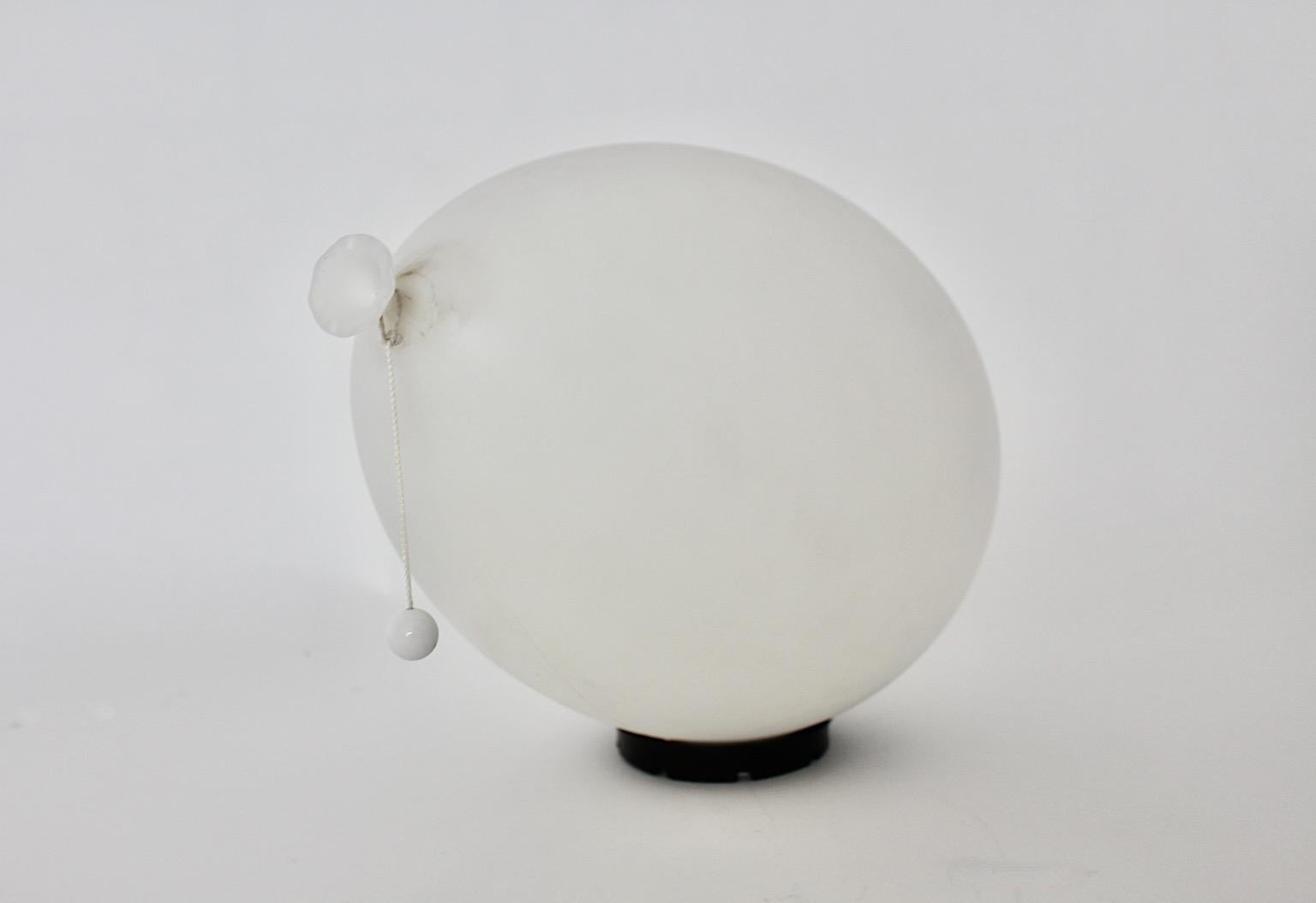 Modern Vintage Large White Balloon Flush Mount Sconce Table Lamp Yves Christin  For Sale 7