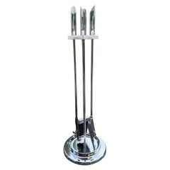 Modern Vintage Lucite Fireplace Tools Set- 4 Pieces