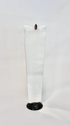 Modern Vintage Marble Grey Orange Floor Mirror Full Length Mirror 1990s Italy