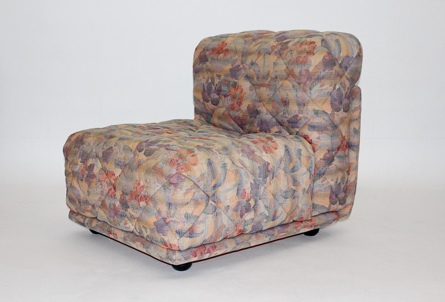 Canapé modulaire moderne et vintage Wittmann Cubus Pastel Textil des années 1970 Autriche en vente 1