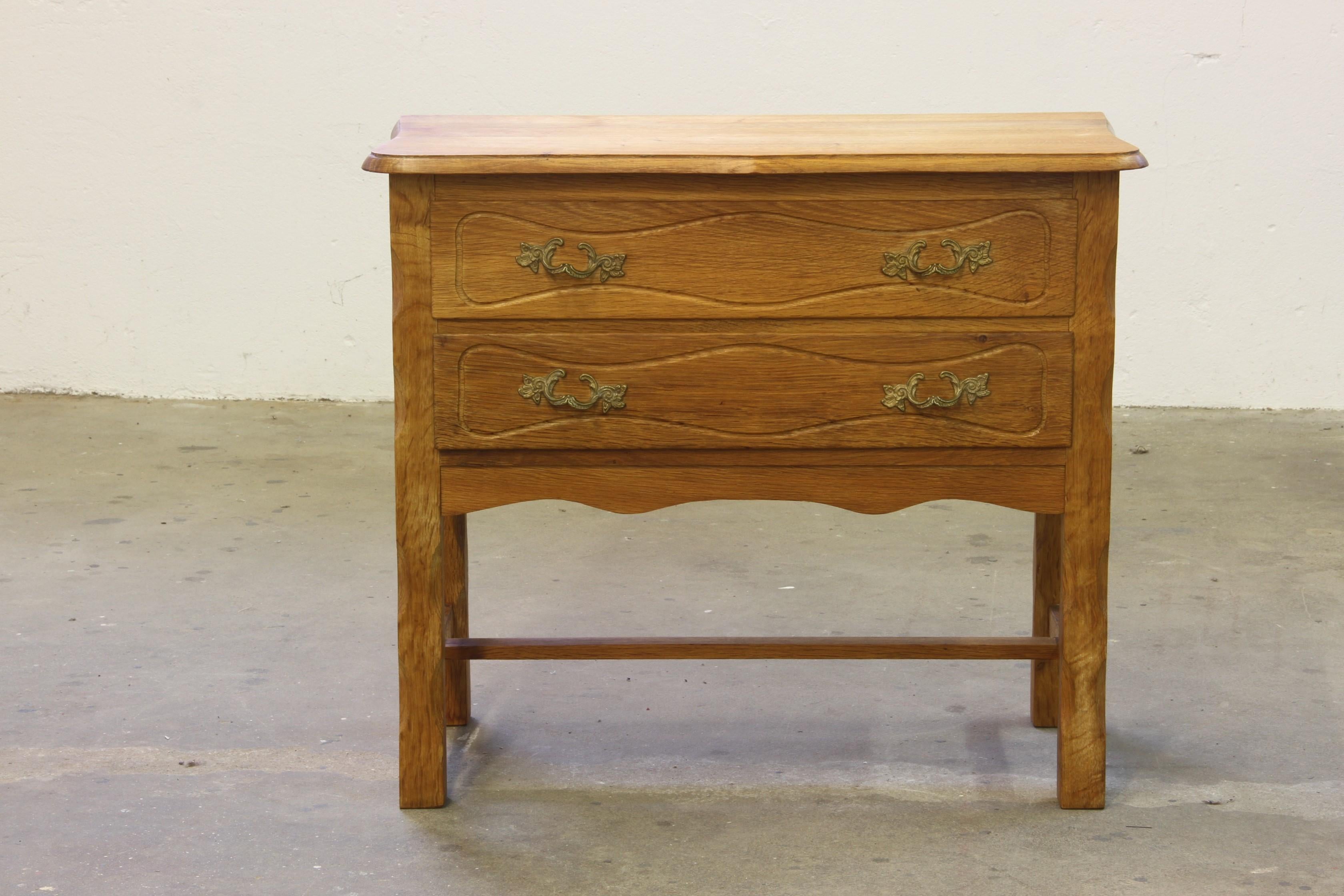 Set of 2, Modern Oak Nightstand/Bedside Table Style of Kjærnulf, Denmark 1960s In Good Condition In Store Heddinge, DK