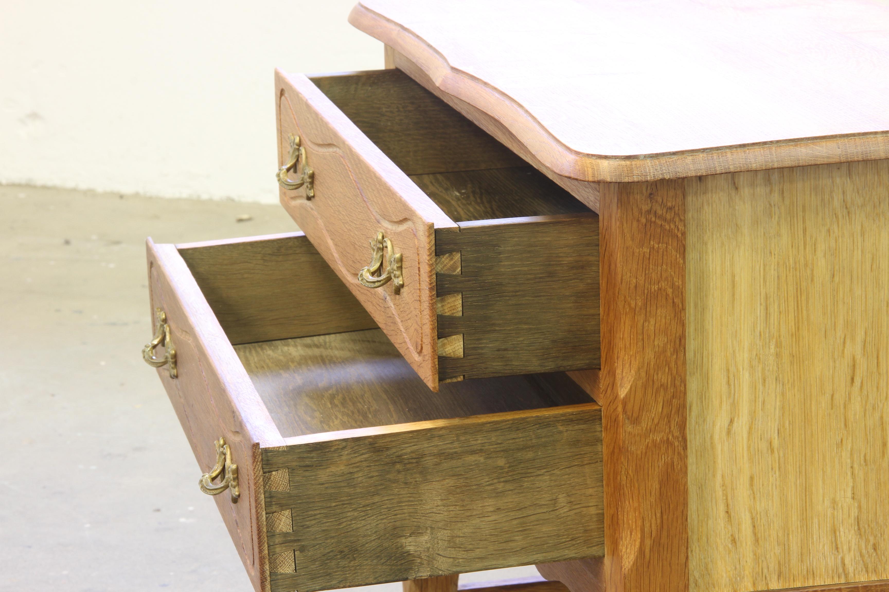 Set of 2, Modern Oak Nightstand/Bedside Table Style of Kjærnulf, Denmark 1960s 2