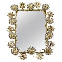 Miroir mural rectangulaire moderne en verre doré, années 1990, Italie
