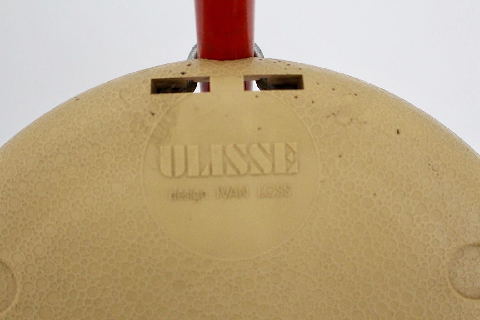 Silla plegable moderna vintage roja Ulisse de Ivan Loss, años 80 en venta 3
