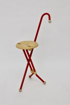 Modern Vintage Red Folding Chair Ulisse by Ivan Loss, 1980s