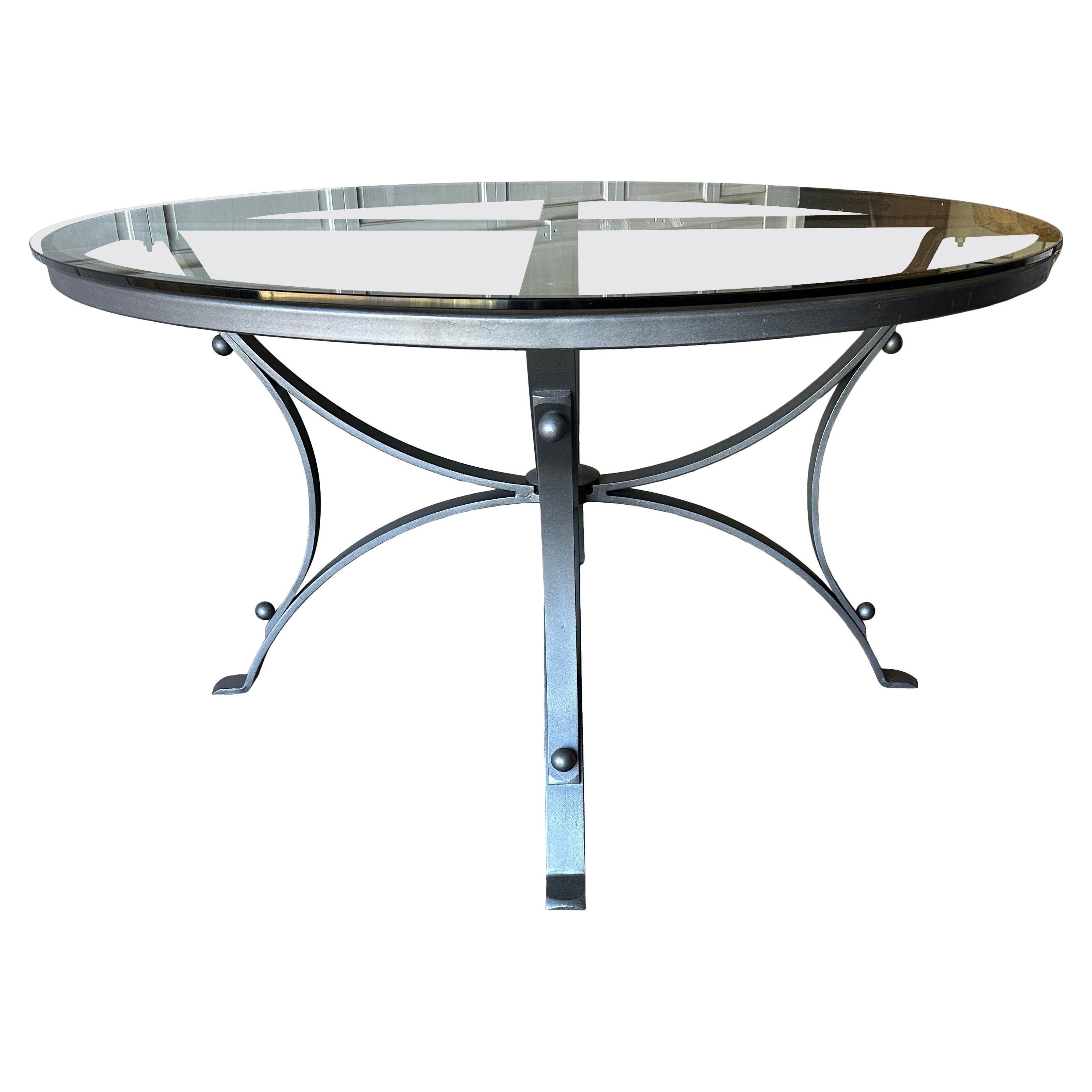 Modern Vintage Round Metal Garden Dining Table Base