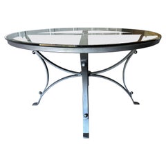 Modern Vintage Round Metal Garden Dining Table Base