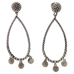 Modern Used Silver Dangling Earrings