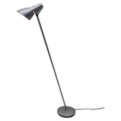 Modern Vintage Silver Metal Floor Lamp Hannes Wettstein for Artemide 1996 Italy