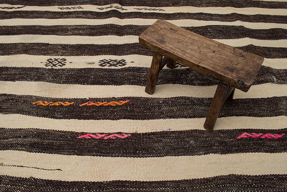 20th Century Modern Vintage Turkish Kilim Rug 'Flat-Weave' For Sale