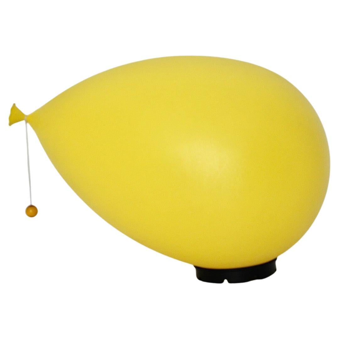 Modern Vintage Yellow Ballon Flush Mount Sconce Yves Christin 1980s Italy For Sale