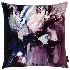 Modern Violet and Purple Cotton Velvet Cushion by 17 Patterns