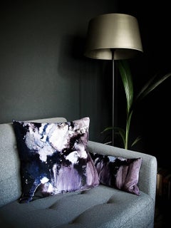 Modern Violet and Purple Cotton Velvet Lumbar Cushion by 17 Patterns
