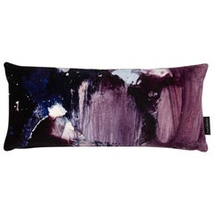 Modern Violet and Purple Cotton Velvet Lumbar Cushion by 17 Patterns