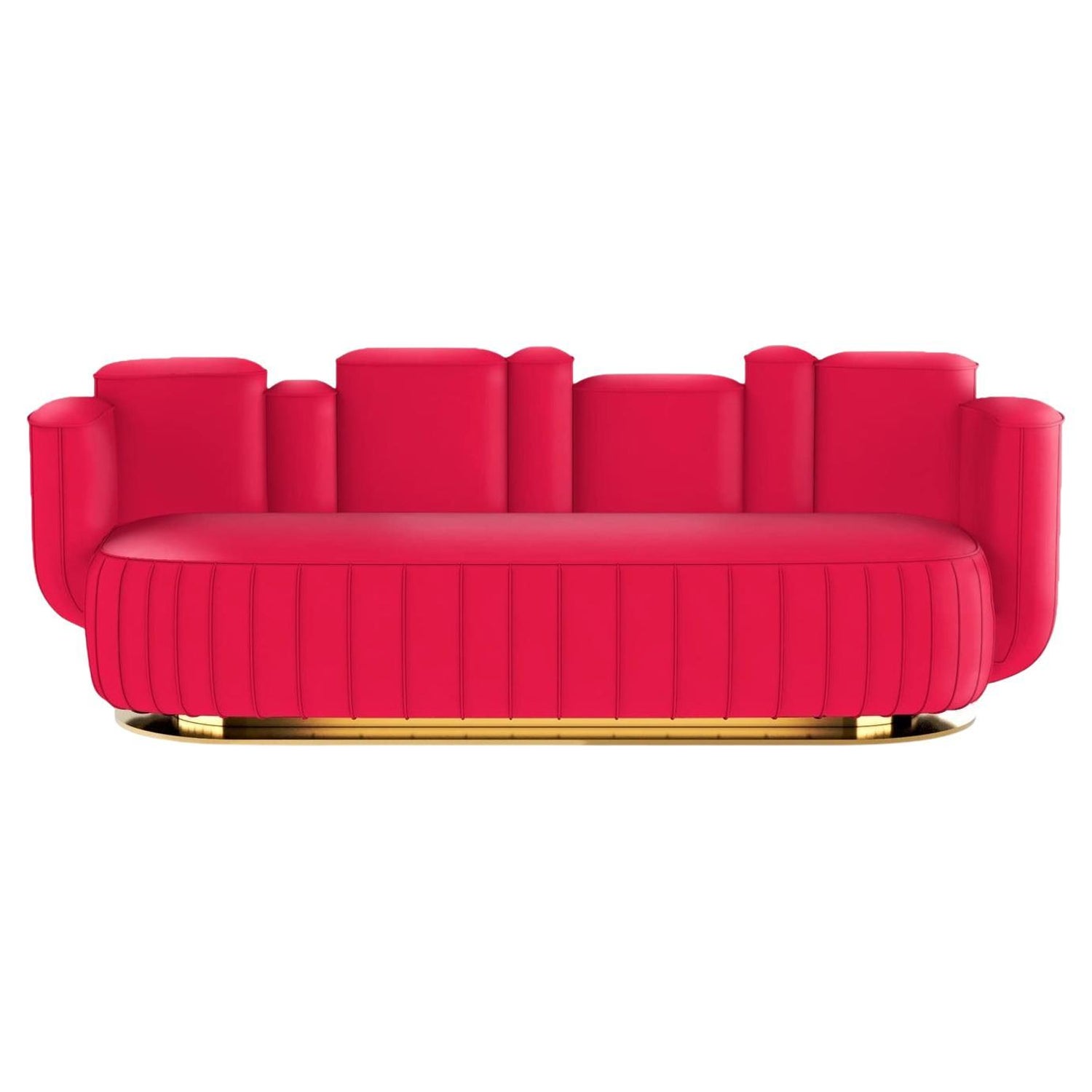 Suelo Modern Wood Sofa with Plinth Base - 2521 –