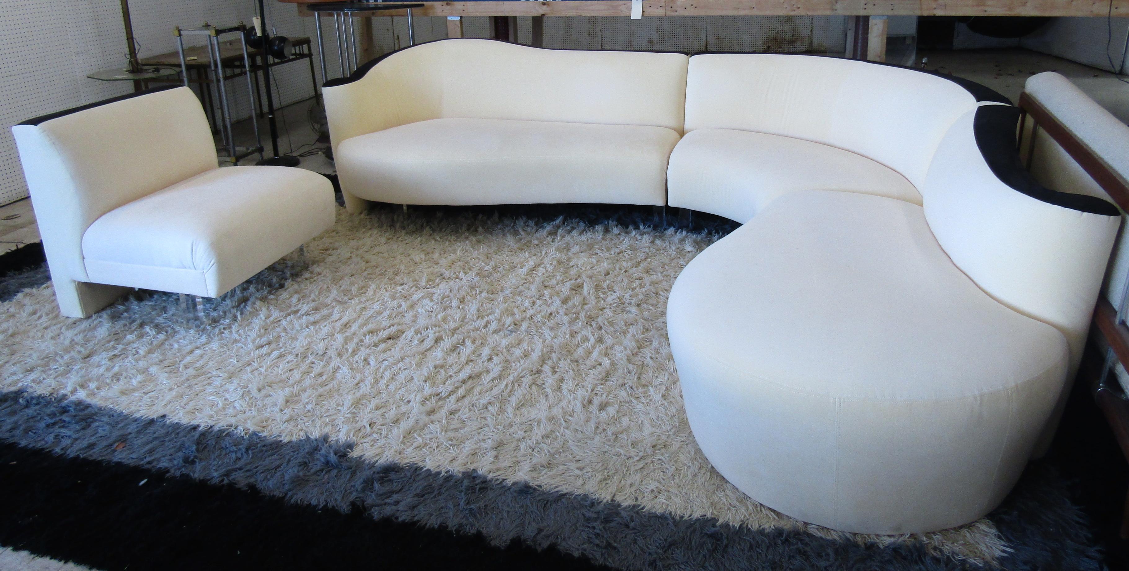 Fabric Modern Robert Ebel Sofa by Weiman For Sale