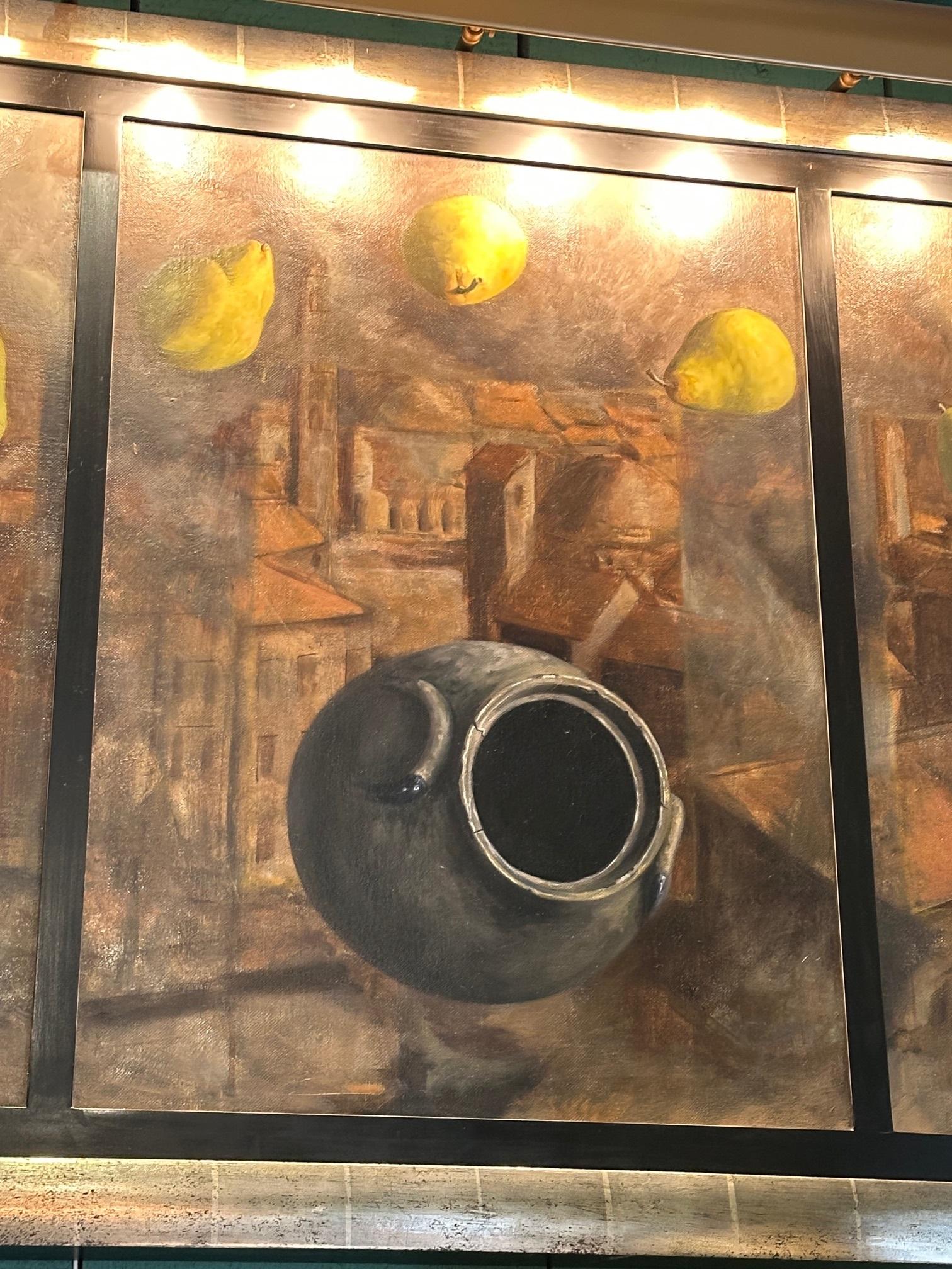 Gran Obra de Arte Moderna Enmarcada Pintura Decorativa Paisaje LA CA Galería de Arte en venta 6