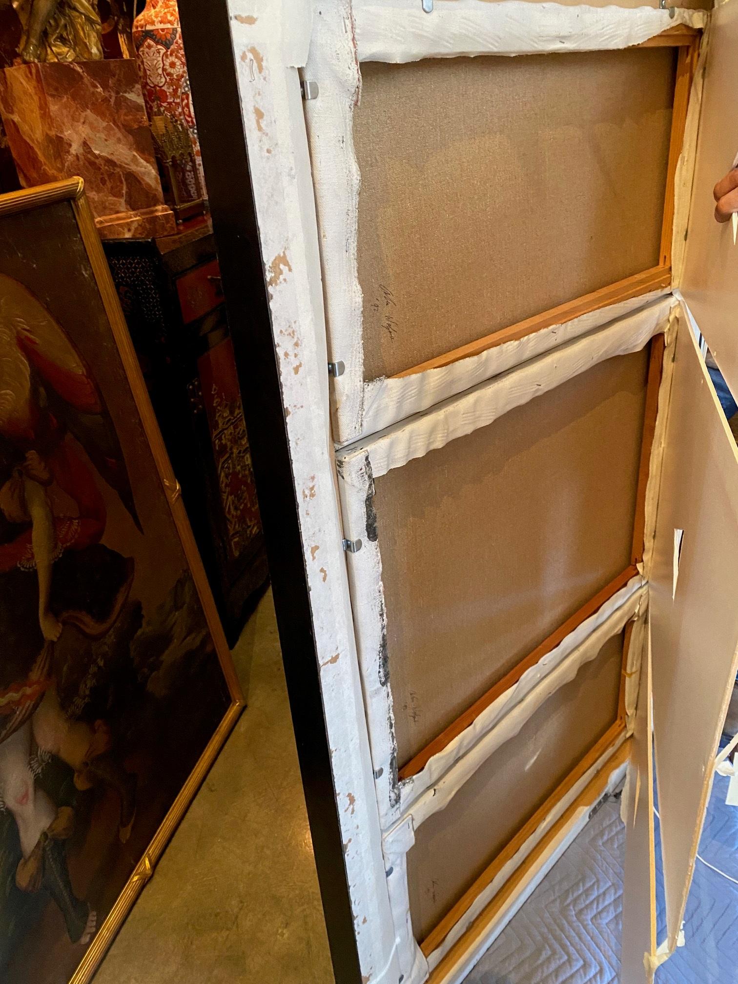 Gran Obra de Arte Moderna Enmarcada Pintura Decorativa Paisaje LA CA Galería de Arte en venta 8