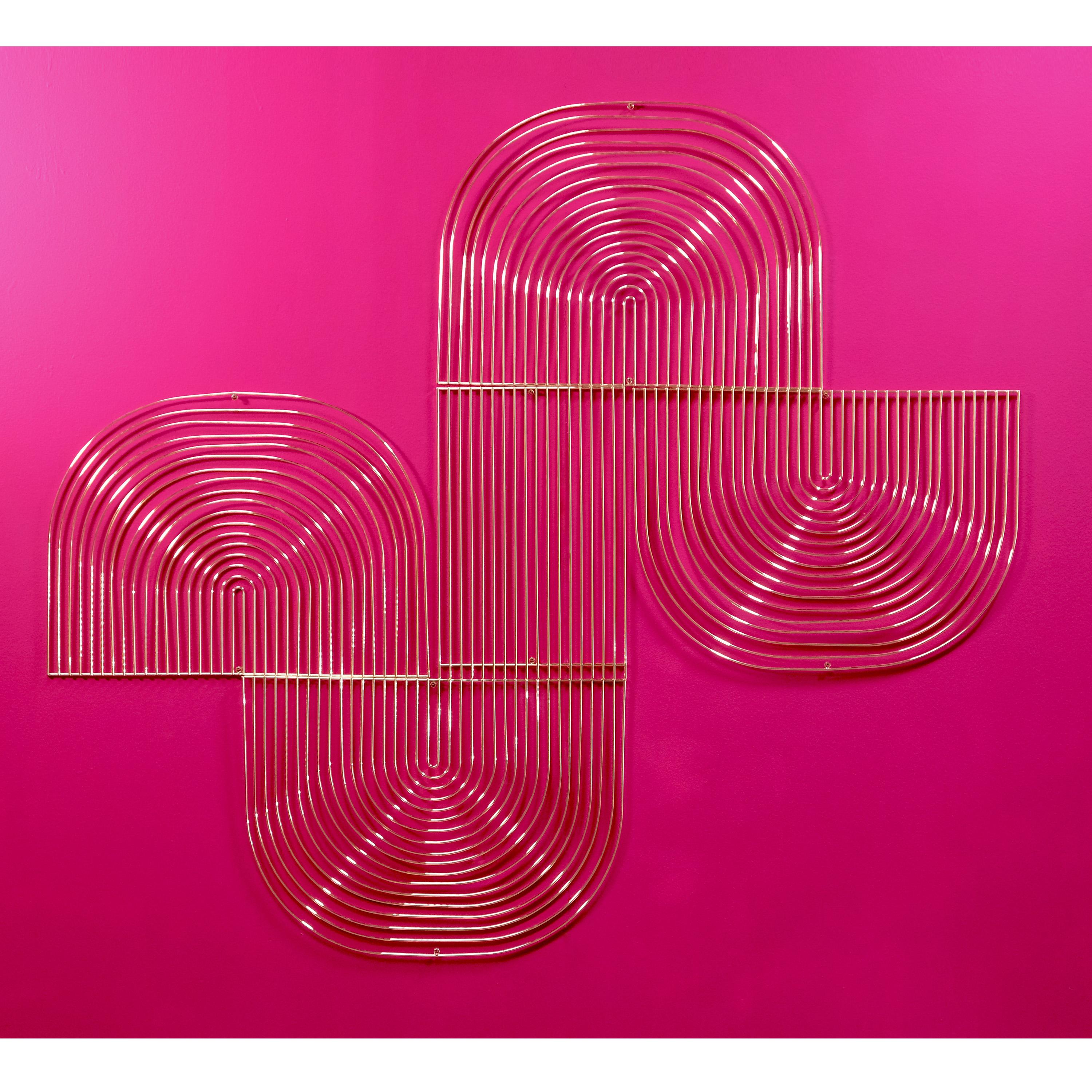 Contemporary Modern Wall Art, Modular Art Piece by Bend Goods 'Round', Peachy Pink