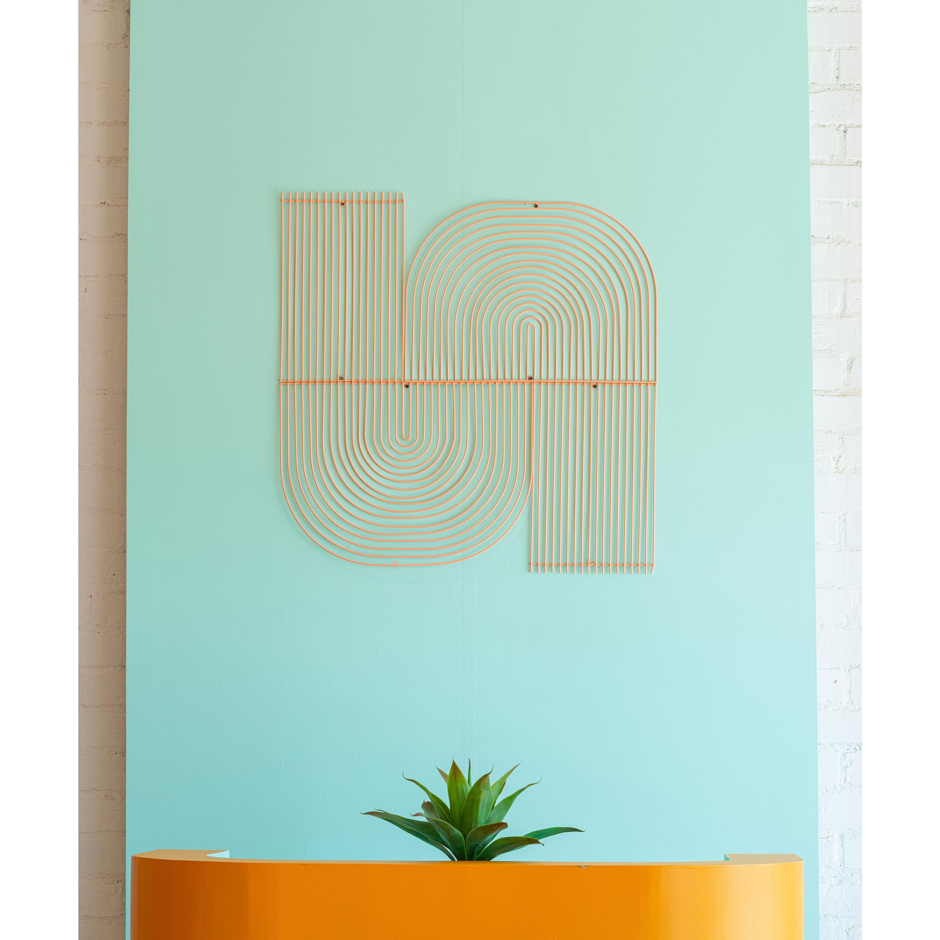 Modern Wall Art, Modular Art Piece by Bend Goods 'Round', Peachy Pink 1