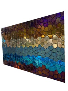 Decoración de Pared Moderna Mosaico Poligonal Fusión de Colores